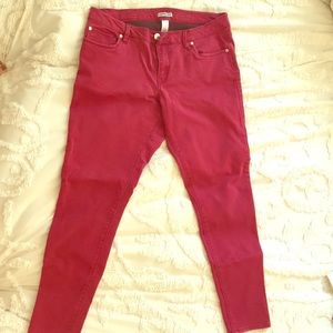 Express red jeans, size 14